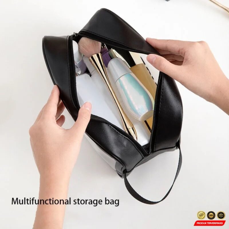 WASHBAG Tas Kosmetik Alat Make Up Portable Pouch Korean PVC Size M - [MRH2] - Image 6
