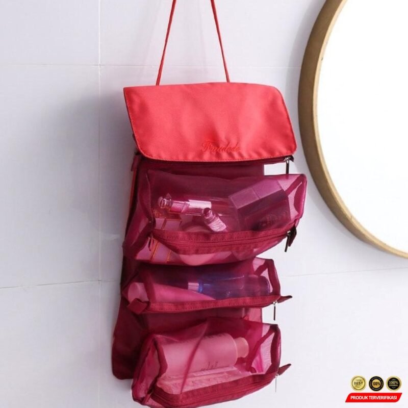 Tas Make Up 4in1 Roll Portable Organizer Make Up Pouch - Gambar 8