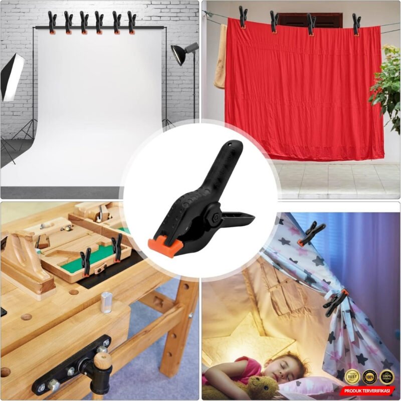 TaffSTUDIO Klip Jepit Backdrop Studio Fotografi Woodworking 6 Inch - Image 8