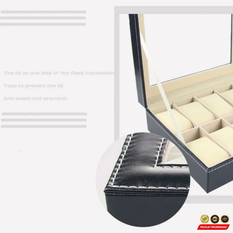Rhodey Kotak Jam Tangan Luxury Elegant Watch Box PU Leather 10 Slot - [MRH2] - Image 8