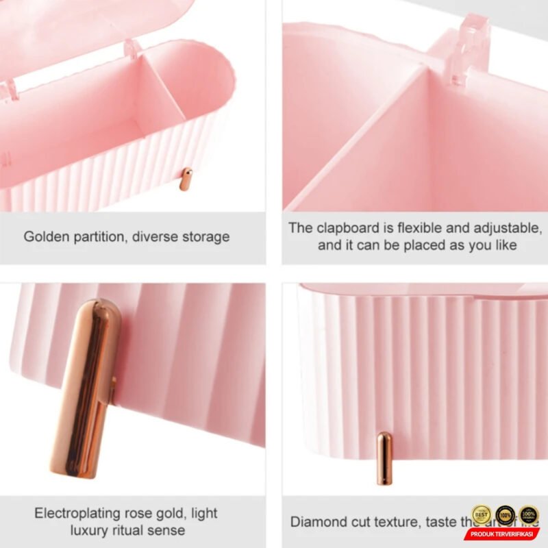 Tempat Kapas Multifungsi Acrylic Make Up Storage - Image 4