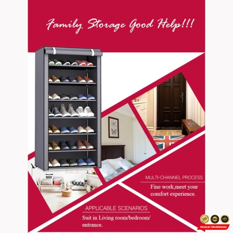 Rak Sepatu Dan Sandal Multilayer Shoe Rack Cloth Storage - Image 2