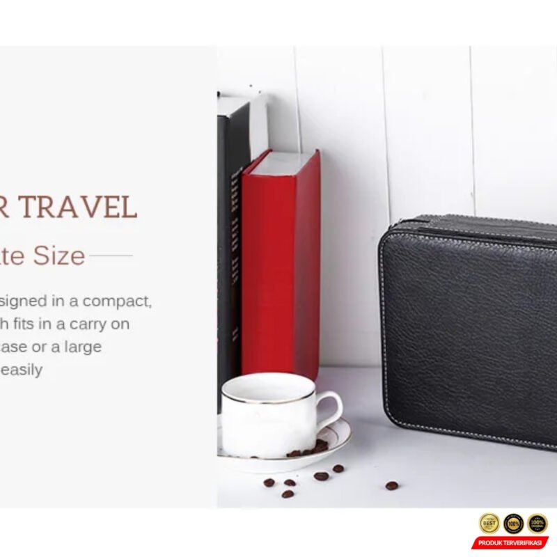 Kotak Jam Tangan Travel Watch Case Display Box Bahan Kulit 8 Grid - [MRH2] - Image 6