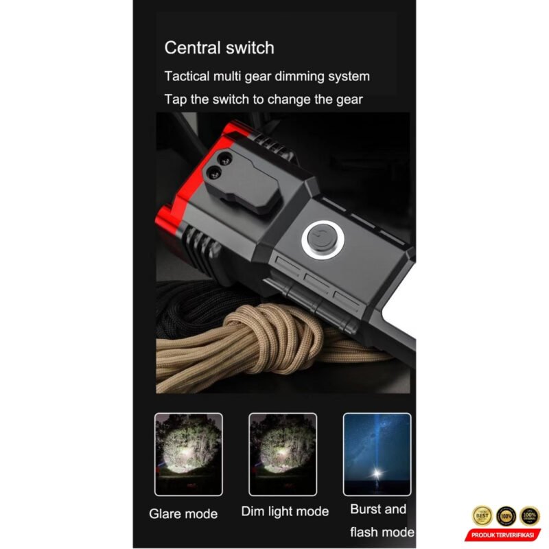 Senter LED Pemecah Kaca Palu Hammer Emergency Light P100 - Image 4