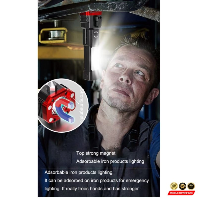 Senter LED Pemecah Kaca Palu Hammer Emergency Light P100 - Image 5