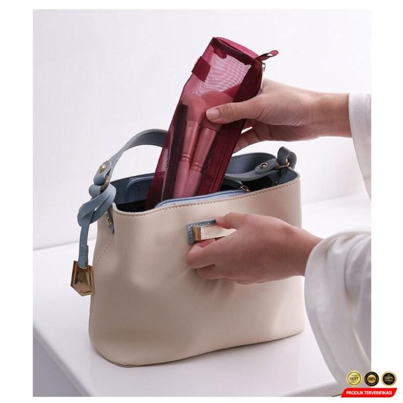 Tas Make Up 4in1 Roll Portable Organizer Make Up Pouch - Gambar 10