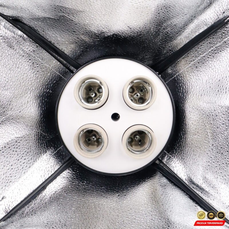 Payung Softbox Reflektor 50x70cm E27 Four Lamp Socket - Image 5