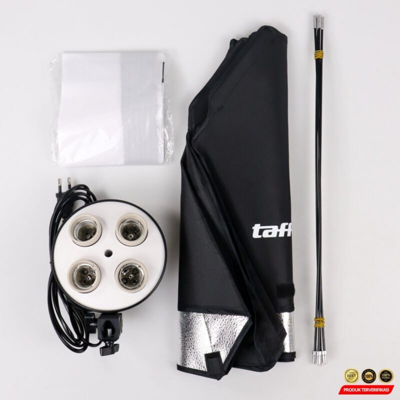 Payung Softbox Reflektor 50x70cm E27 Four Lamp Socket - Image 10