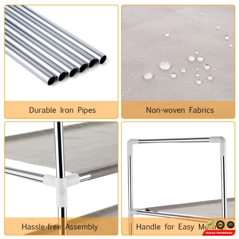 Rak Sepatu Dan Sandal Multilayer Shoe Rack Cloth Storage - Image 4