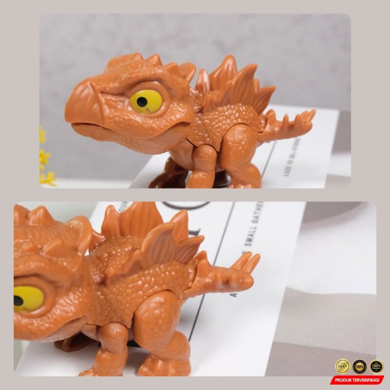 Mainan Action Figure Dinosaur Interactive Finger Biting Stegosaurus - Image 8