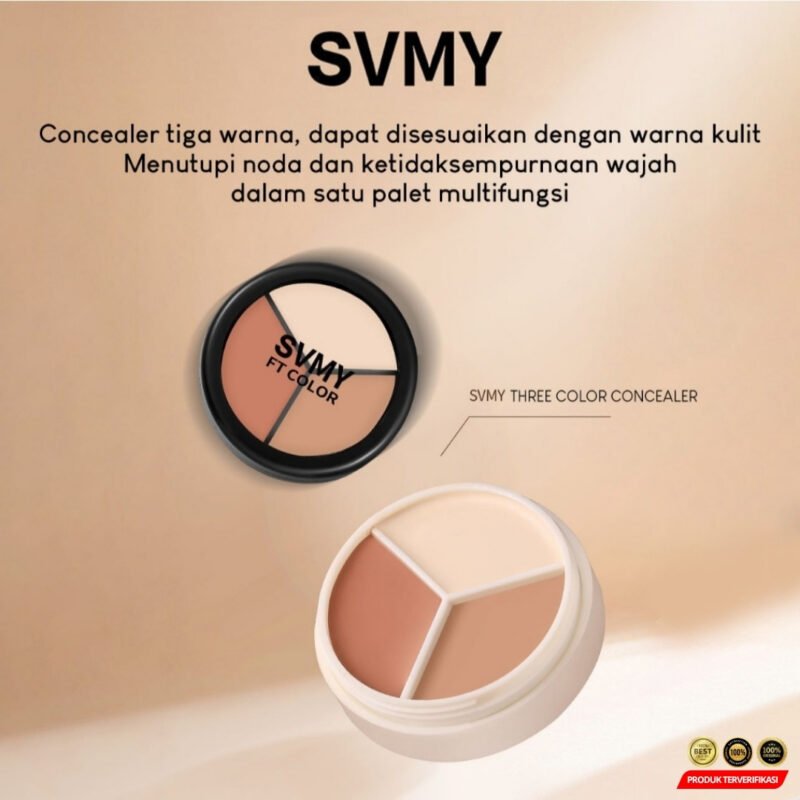Three Color Concealer Krim Padat 3 Warna Color Corrector Cream - Image 8