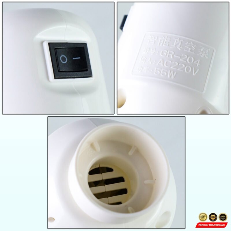 TaffHOME Pompa Vakum Baju Elektrik Vacuum Bag Pump EU 4-5 kPa 55W - White [MRH2] - Image 4