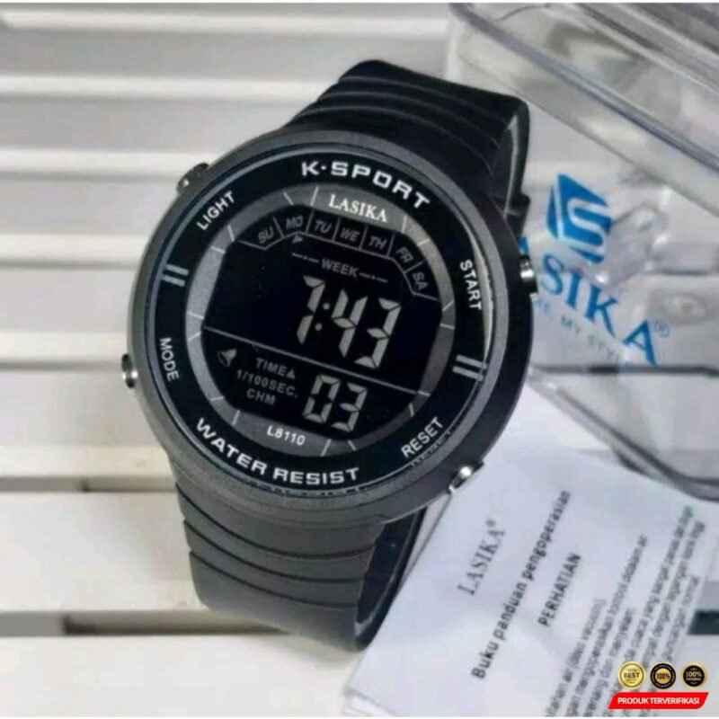Jam Tangan Original Lasika Bulat Anti Air + Jam Tangan Analog Sport Divigo Rubber Strap - Image 3