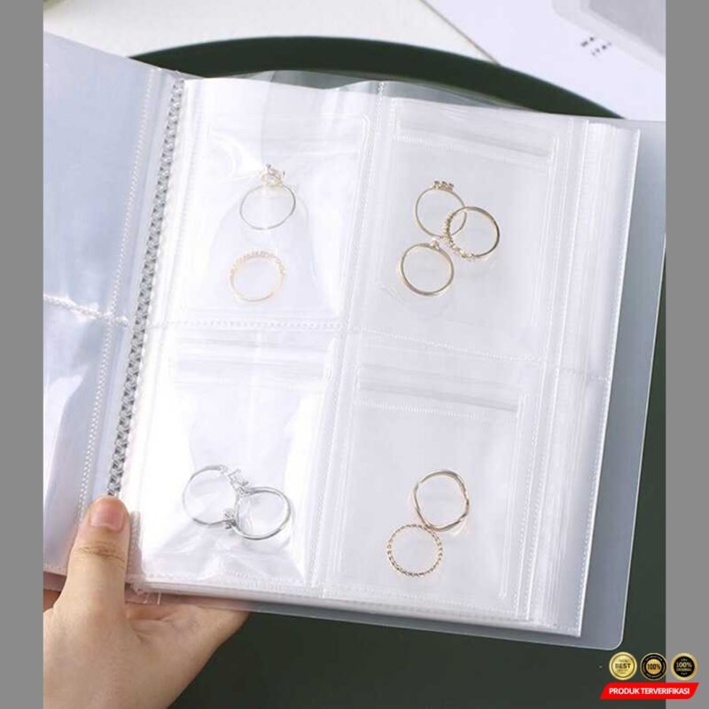 LIRUI Tempat Aksesoris Perhiasan Plastik Zipper Anti Oksidasi 80 Slot - [MRH2] - Image 6