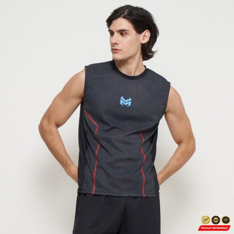 Singlet Pria Gym Tank Top Kaos Tanpa Lengan Pria Dewasa - Gambar 4