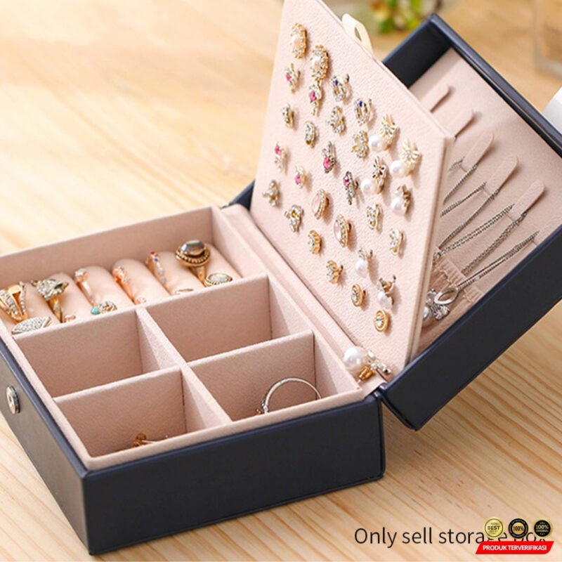 ANNGILL Kotak Perhiasan Aksesori Organizer Storage Jewelry Box - [MRH2] - Image 4