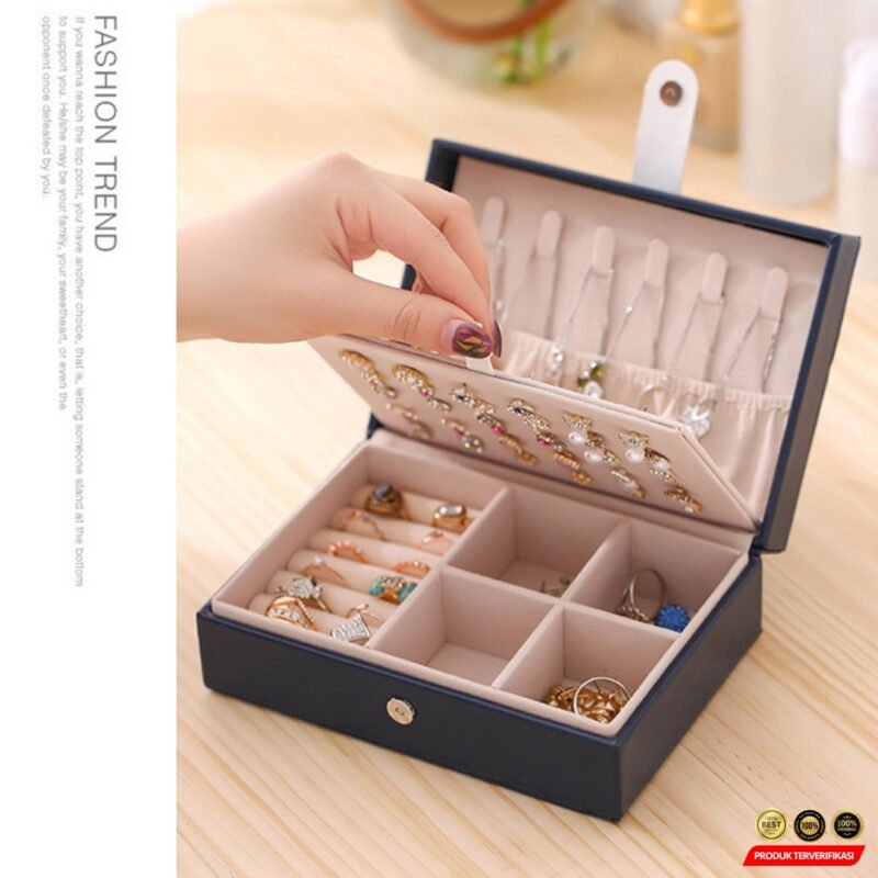ANNGILL Kotak Perhiasan Aksesori Organizer Storage Jewelry Box - [MRH2] - Image 5