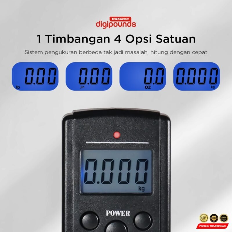 Taffware Digipounds Timbangan Koper Gantung Digital 40kg 0.005-0.1kg - [MRH2] - Image 3