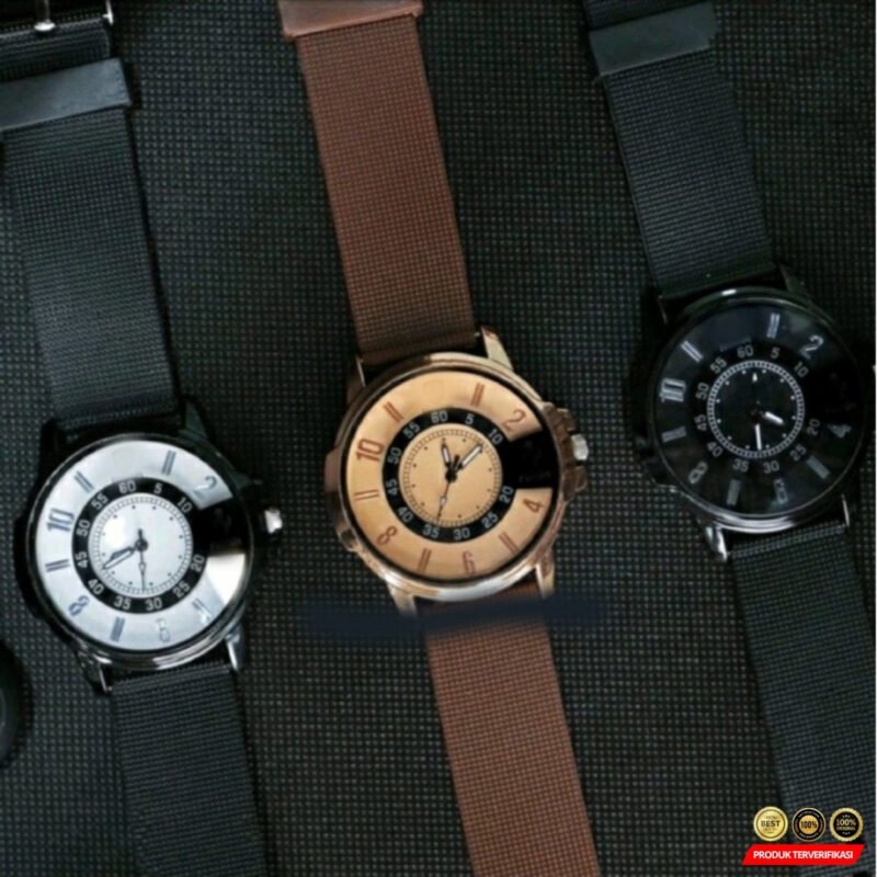 JAM TANGAN ANALOG TALI RUBBER DIAL UNIQUE GRATIS BOX EXCLUSIVE - Image 3