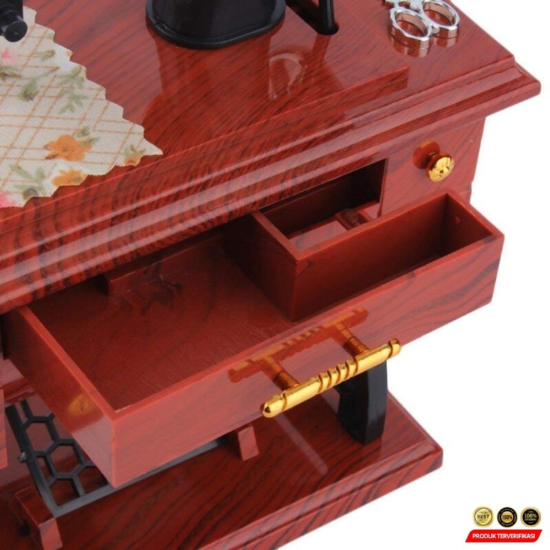 Musical Box Kotak Musik Bentuk Miniatur Mesin Jahit - Image 6