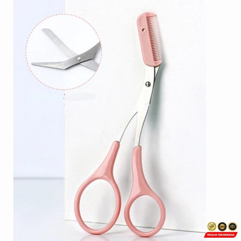 Xiumei Gunting Cukur Alis Mata Eyebrow Trimmer Scissor Comb - Image 4