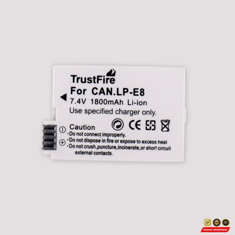 TrustFire Baterai Kamera Canon EOS 550D LP-E8 1800mAh - [MRH1] - Image 3