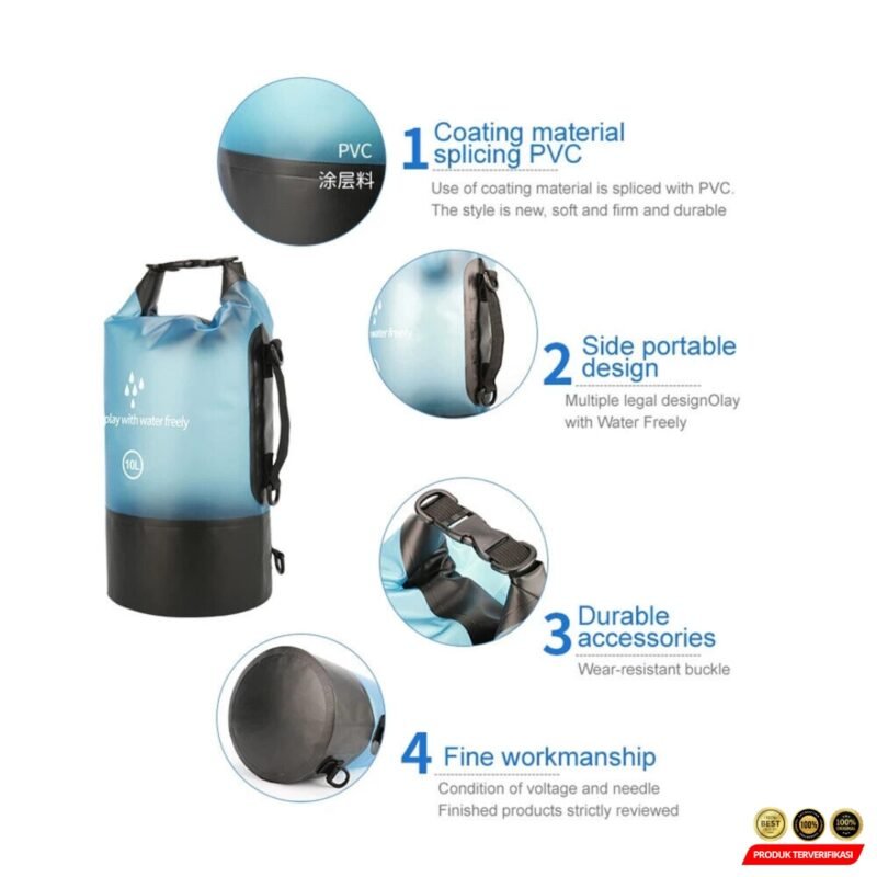 ZEST Tas Outdoor Waterproof Bucket Dry Bag 10L - Image 7
