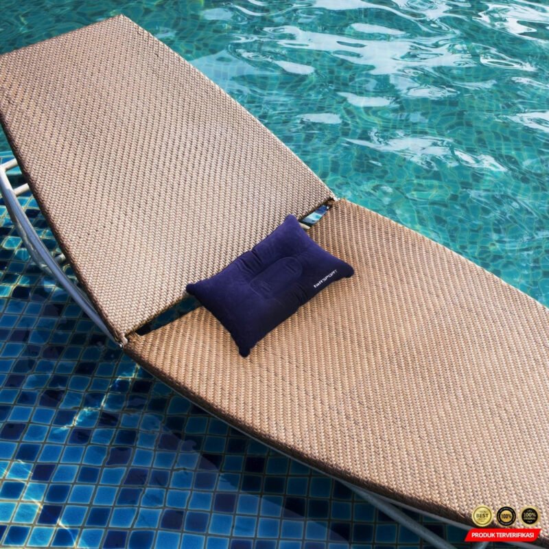TaffSPORT Bantal Angin Travel Camping Inflatable Pillow 380x240mm - Blue [MRH2] - Image 5