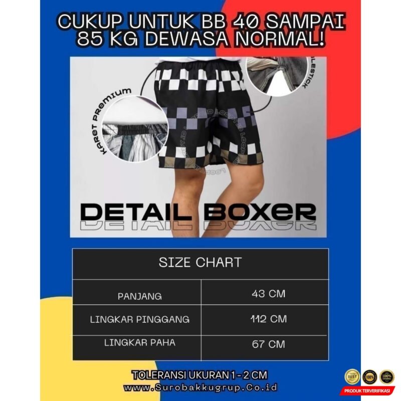 Celana boxer motif