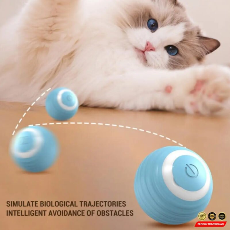 Bola Mainan Kucing Anjing Otomatis Smart Ball - Gambar 6
