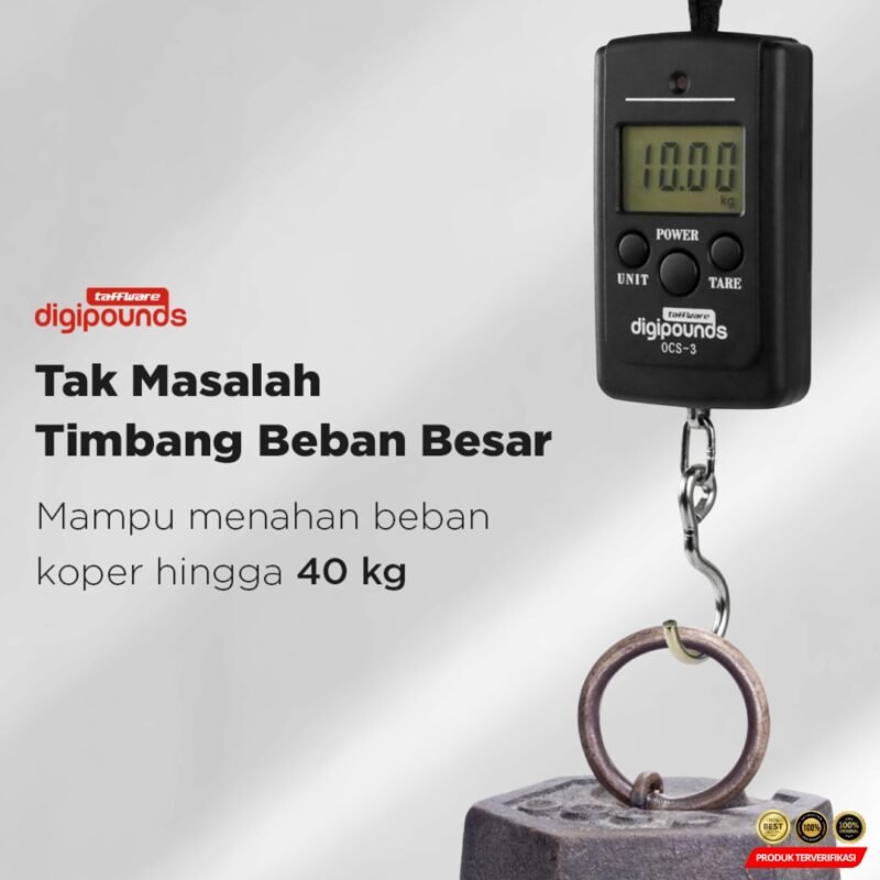 Taffware Digipounds Timbangan Koper Gantung Digital 40kg 0.005-0.1kg - [MRH2] - Image 6