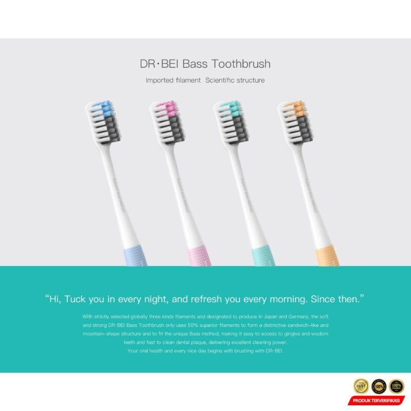 DR.BEI Sikat Gigi Anti Bakteri Scientific Structure Toothbrush 4 PCS - [MRH2] - Image 9