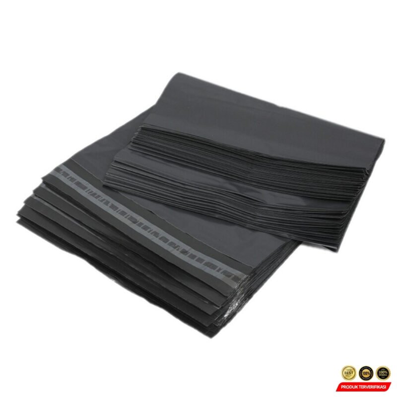 TaffPACK Kantong Amplop Plastik Packing Polybag Recycle 100 PCS 35x45cm - Black [MRH2] - Image 4
