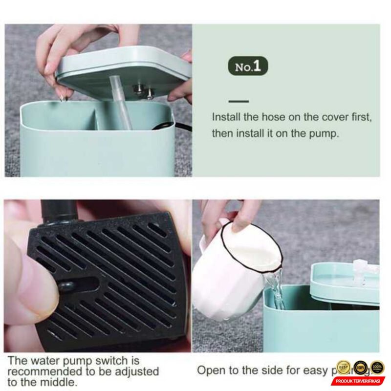 Tempat Minum Hewan Elektrik Dispenser Cat Water Fountain 1.5 - Gambar 6