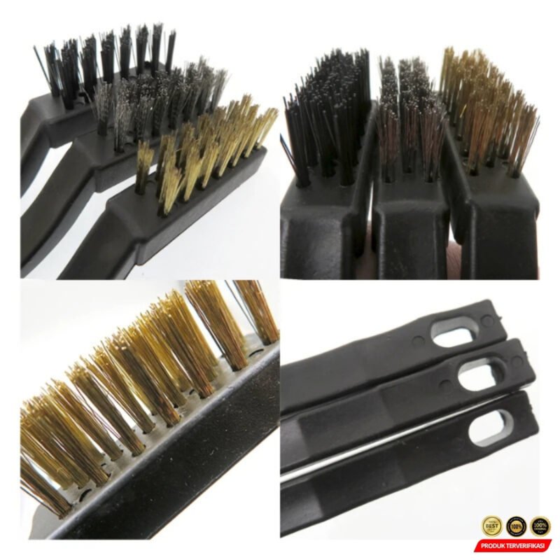 Sikat Kawat Mini Set 3 pcs Tembaga Stainless Nylon - Image 5