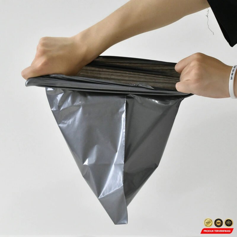 TaffPACK Kantong Amplop Plastik Packing Polybag Recycle 100 PCS 35x45cm - Black [MRH2] - Image 6