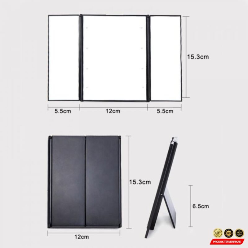Blue ZOO Cermin Make Up Portable Foldable Mirror with LED Light - [MRH2] - Image 10