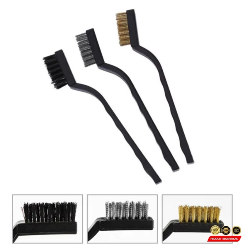 Sikat Kawat Mini Set 3 pcs Tembaga Stainless Nylon - Image 9
