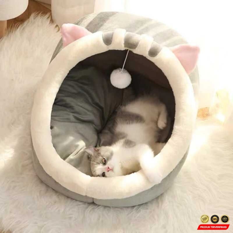Keranjang Tidur Hewan Peliharaan Kucing Cat House Tent - Image 5