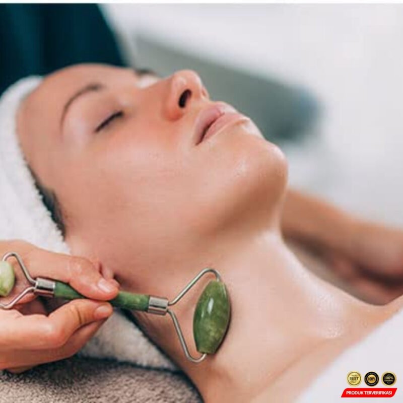 Roller Pijat Muka Tirus Facial Face Massage Nature Jade - Image 7