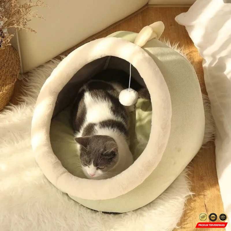 Keranjang Tidur Hewan Peliharaan Kucing Cat House Tent - Image 6