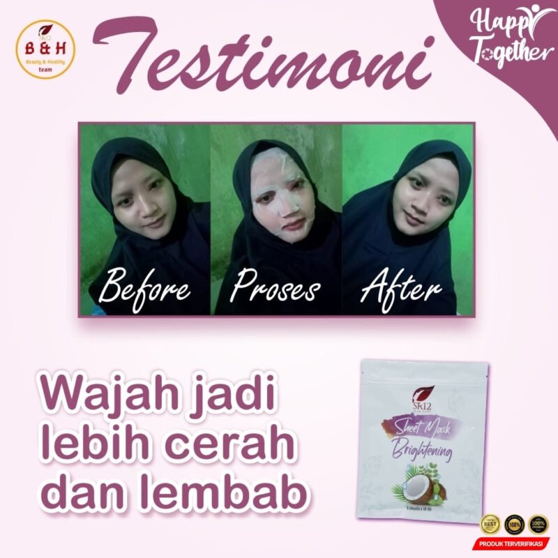 Sheet Mask Brightening Mencerahkan Kulit Dengan Kandungan Licorice Dan Minyak Kelapa - Image 6