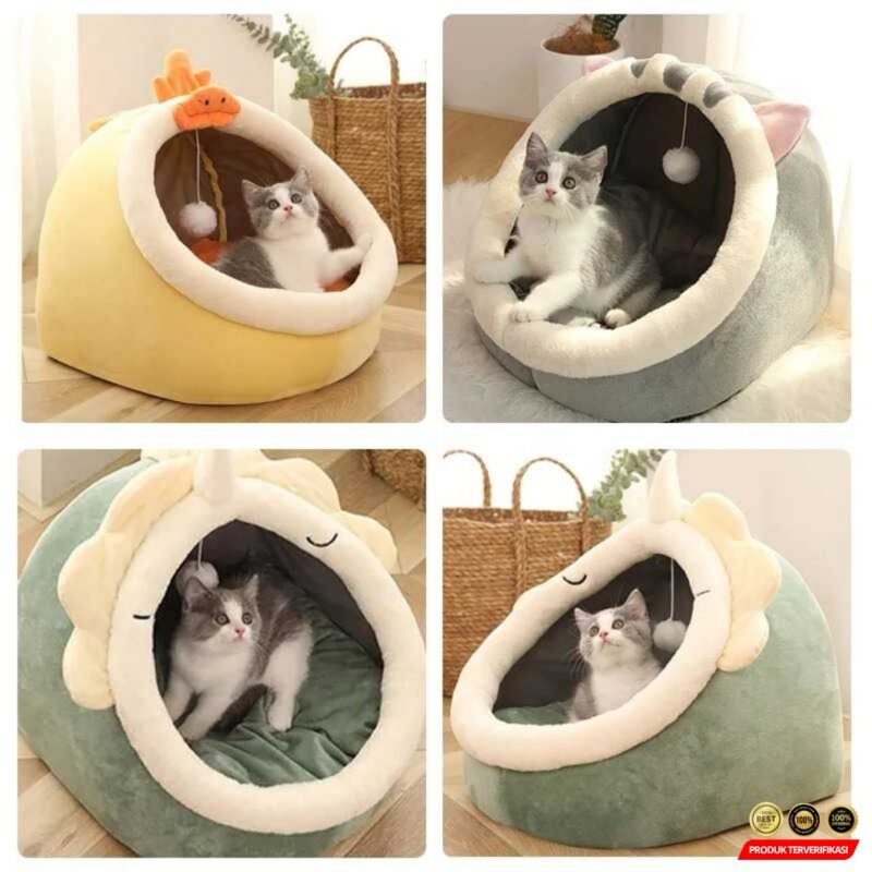 Keranjang Tidur Hewan Peliharaan Kucing Cat House Tent - Image 8