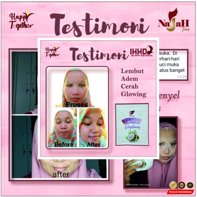 Sheet Mask Brightening Mencerahkan Kulit Dengan Kandungan Licorice Dan Minyak Kelapa - Image 9