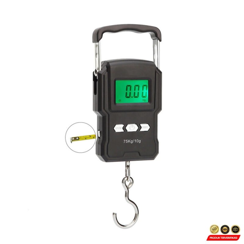 Taffware Digipounds Timbangan Koper Tas Digital Scale 75kg 0.01kg - Black [MRH2] - Image 4