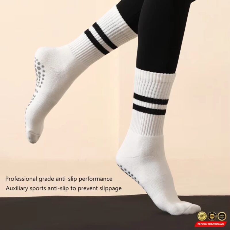 Hengju Kaos Kaki Pilates Olahraga Yoga Anti Slip Sport Socks 1 Pair [MRH2] - Image 4