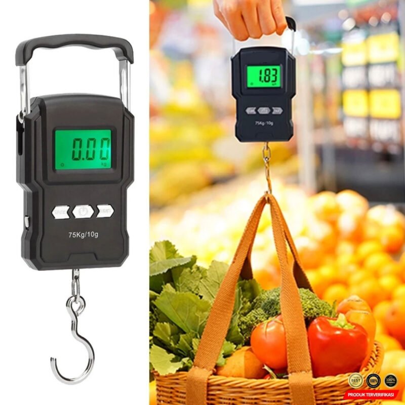 Taffware Digipounds Timbangan Koper Tas Digital Scale 75kg 0.01kg - Black [MRH2] - Image 5