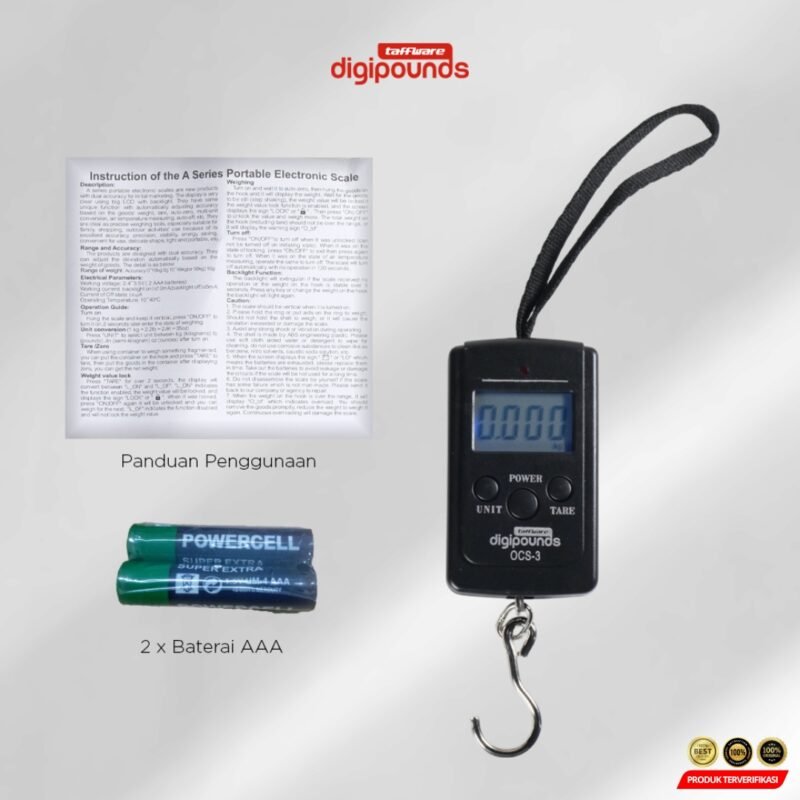 Taffware Digipounds Timbangan Koper Gantung Digital 40kg 0.005-0.1kg - [MRH2] - Image 9