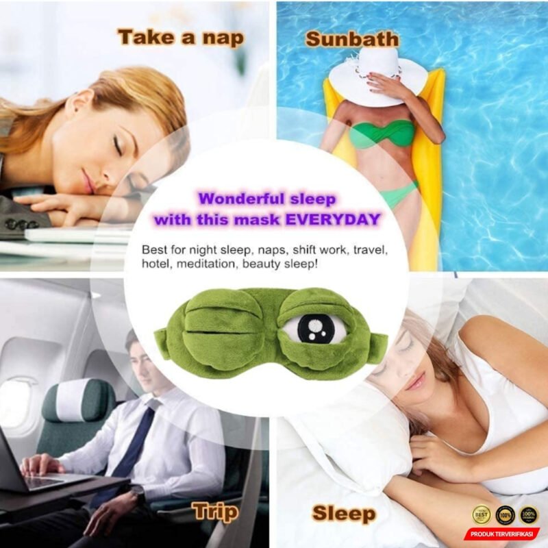 Masker Penutup Mata Tidur Sleeping Eye Mask Model Kodok - Image 9
