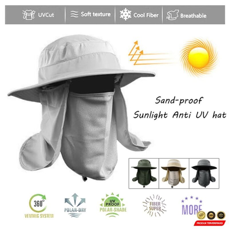 Rhodey Topi Rimba Outdoor Bucket Hat Nylon Anti UV [MRH2] - Image 3